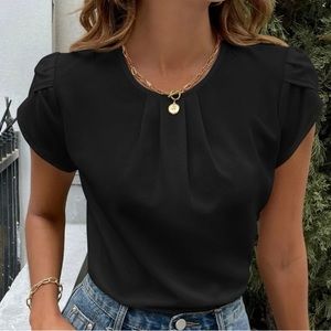 NWT black polyester blouse